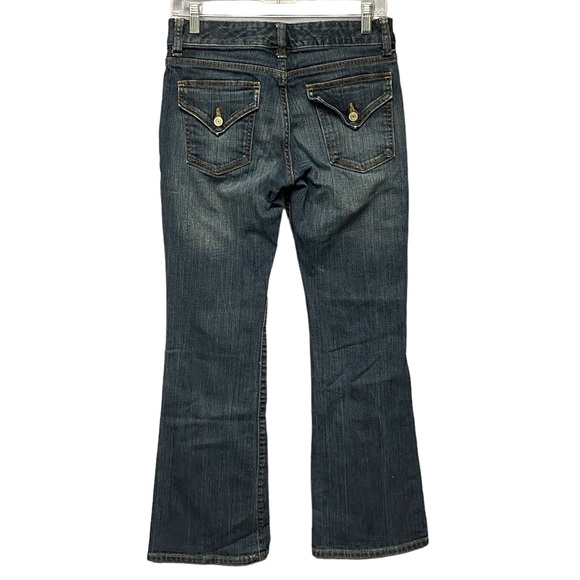 Gap curvy flare flap button pockets womens jeans size 4 average. - Picture 3 of 9